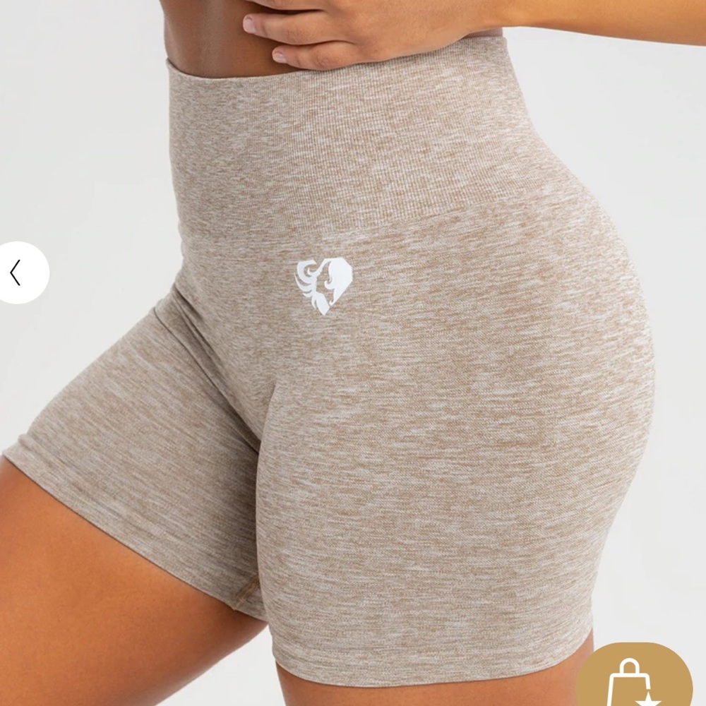 NEW! Women’s Best Move Seamless Shorts in Brown Grey Marl - Picture 4 of 10